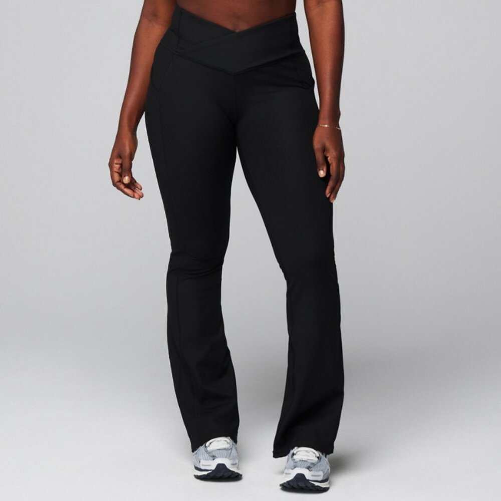 Oasis Rib HW Crossover Kick Flare